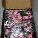 Valentine's Day Gift Pink Rose Bouquet Building Set for Adults Women - 12 Pack Botanical Collection Gift for Christmas Artificial Flowers Botanical Collection Centerpiece Retro Decor