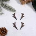 SEWACC 100PCS Mini Plastic Antlers Branches, DIY Christmas Snowman Hands, Fake Reindeer Antler Tree Branches for DIY Crafts Holiday Decorations