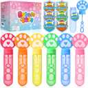 Winrayk 24 Large Paw Print Bubble Wands with Gift Card, Bubbles Bulk Puppy Dog Cat Party Favors for Kids, Easter Pinata Filler Goodie Bag Stuffer Treasure Box Classroom Prize Birthday Gift Outdoor Toy