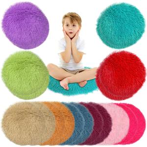 20 Pack Kids Crazy Carpet Circle Seats 16 Inch Round Floor Mat Kids Colorful Floor Cushions Soft Educational Classroom Rug for School Home Group Activity Learning Marker Playing Areas