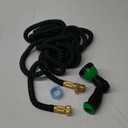 Flexi Hose with 8 Function Nozzle, 50FT - Lightweight Expandable Garden Hose, No-Kink Flexibility, 3/4 Inch Solid Brass Fittings and Double Latex Core