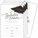 2 x Ketsord 20 Grad Party Invitation Cards With Envelopes - Graduation Celebration - Class Of 2025 Double Sided Fill In Style Graduation Invites, Party Favor & Supplies - A05