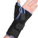 Velpeau Carpal Tunnel Wrist Brace with Thumb Stabilizer Night Support, Completely Stabilizes Wrist Thumb Joint, Pain Relief for Tendonitis, De Quervain's Tenosynovitis, Arthritis (Reg, Left Hand, M) (Medium(Pack of 1))