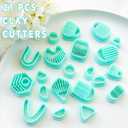 TAINSKY 21 Pcs Organic Shape Clay Earring Cutters, Boho Clay Cutters for Polymer Clay Jewelry, Geometric Earring Cutters for Polymer Clay