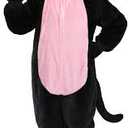 Cat Onesie with Hoodie Black Cute Cat Pajamas Animal Costume Halloween Outfit Adults Women Men, Medium