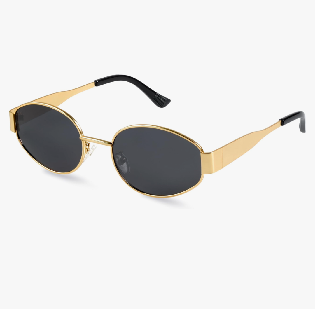 livho 2025 Trendy Oval Sunglasses - Stylish Polarized Shades for Everyday - Retro Metal Frames