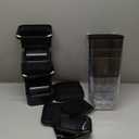 MR.SIGA 6 Piece Airtight Food Storage Container Set, BPA Free Kitchen Pantry Organization Canisters, One-handed Kitchen Storage Containers for Cereal, Spaghetti, Pasta, Black