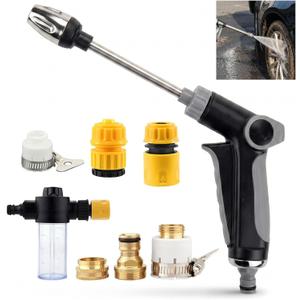 Aquoxis Pressure Washer, 2026 New Heavy Duty Hose Nozzle, 15X High Pressure, 360 Rotating with 3 Spray Modes, Universal 1/2" Hose, Tool-Free Install for Car Patio Garden Outdoor Cleaning