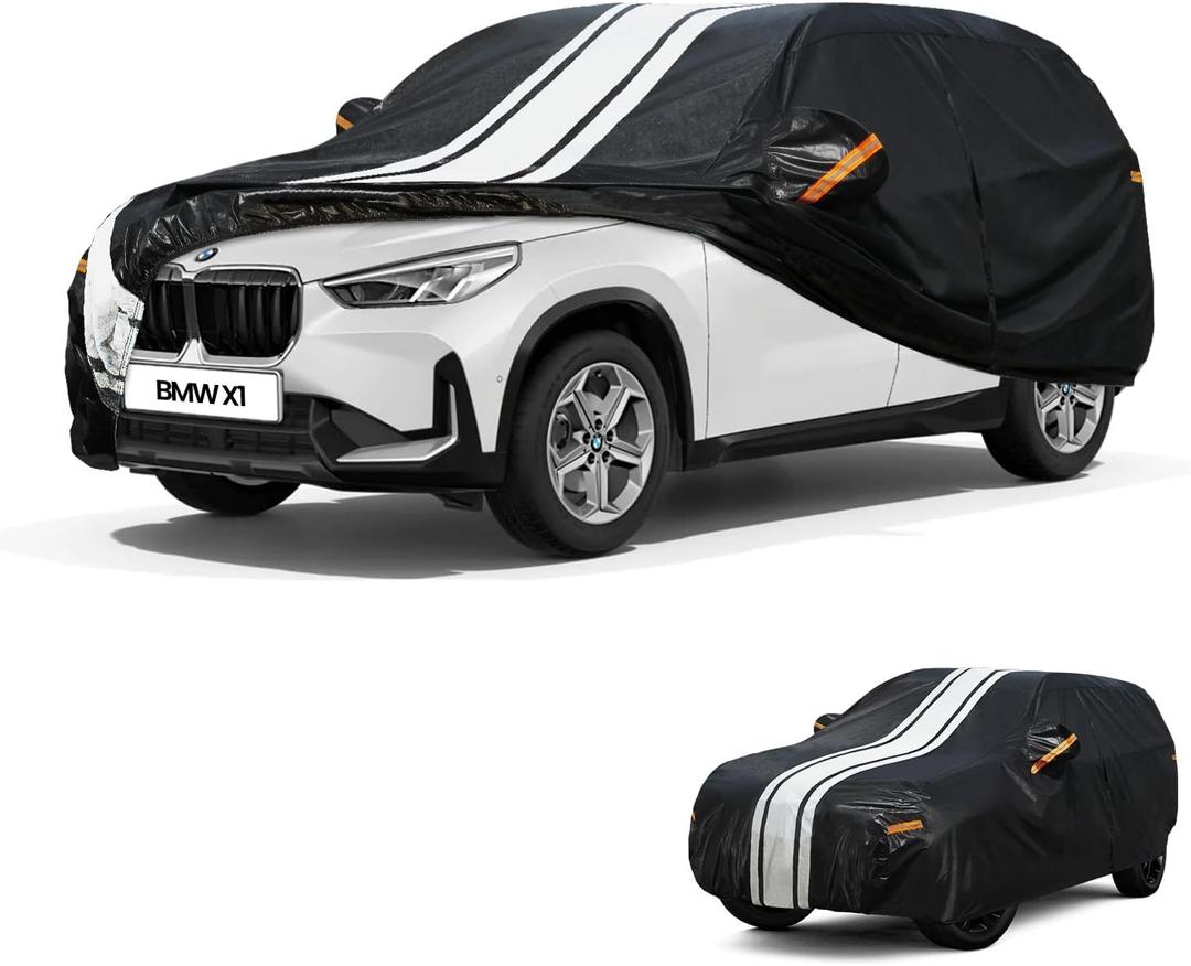 Car Cover Custom Fit for BMW X1 2009-2025 Outdoor/Indoor Full Car Cover, with Towel/Dust Bag. All Weather Waterproof Rain Snow UV Sun Protector.