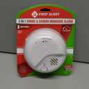 First Alert BRK Combination Smoke & Carbon Monoxide Alarm, Battery Operated Detector with Test & Silence Button, SMICO100, 1-Pack, Replace 10 Years After Installation