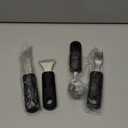 Adaptive Utensils, Weighted Utensils for Hand Tremors, Utensils for Parkinsons Patients,Elderly,Arthritis,Weak Hand Grip. Stainless Steel Knife,Fork,Spoons and Rocker Knife Set (4pcs Regular)