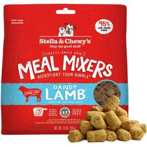 Stella & Chewy's Freeze-Dried Raw Lamb Meal Mixers- Dog Food Topper and Mixer - Made with 95% Grass-Fed Lamb, Organs & Bone - Perfect for Picky Eaters - Grain-Free - 18 oz (1.13 Pound (Pack of 1)), BB Date: 10/01/2025
