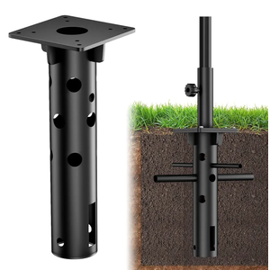 In-ground Umbrella Base, Cantilever Umbrella Base, Universal Stainless Steel Outdoor Umbrella Stand for Lawns, Terraces, Gardens, Cafes, Pool