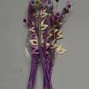 Norme Orme 6 Pcs 16 Inch Mardi Gras Picks Decoration Glitter Purple Green Gold Mardi Gras Floral Picks and Sprays Artificial Berry Stems Carnival Tree Branch Table Centerpiece for Party Vase Ornament