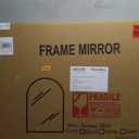 Arched Bathroom Mirror for Wall,Mirror for Vanity,38''x26'' Large Wall Mounted Mirror, Metal Frame (38'' x 26'', Black)