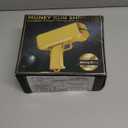 Gold Money Gun Shooter and 201 PCS Props (No Real Function) and 5 Style Stickers and 4 AA Batteries, Money Gun That Shoot Money, Make It Rain Money Thrower Gun Handheld Fake Gun Toy Party Supplies