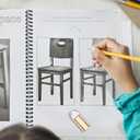 Drawing Sketchbook,This is Not A Sketchbook, It's an Art Class, A Painting Art Book About How to Draw, Spiral-Bound Workbook Interactive Coloring Book for The Aspiring Artist