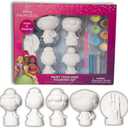 Innovative Designs Disney Princess DIY Paint Your Own Figurines Arts and Crafts Set for Girls, Paint, Paint Brush, and Glitter  Cinderella, Belle, Tiana, Jasmine, and Princess Castle