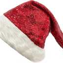 Christmas for Holiday Glittering Sequined for Adult All Age Hat Party Props Festival Headwear (Red)