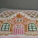 TRUEDAYS Christmas Bathroom Rug - Gingerbread House Rug, Absorbent Bath Mat for Bathroom & Tub Non Slip - Pink Soft Gingerbread Bath Mat, Holiday Decorations Gift for Entryway, Kitchen (20'' x 30'')