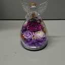 Preserved Rose in Glass Angel Figurine, for Mom/Wife/Grandma, Forever Flowers Rose Anniversary, Graduation or Birthday Gifts for Women Her