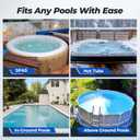 Handheld Pool Vacuum, JESIMAIK Rechargeable Pool Vacuum Cleaner with 18.5 GPM, 60 Min Runtime, Telescopic Pole, Ideal Cordless Pool Vacuum for Above Ground Pool, Inground Pool, Spas, Hot Tubs