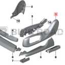 Front Left Driver Side Outer Seat Track Cover 52107318975 Compatible with BMW 528i 535i 550i 740i 750i X5 X6