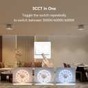 4.92" Ceiling Fan LED Light Board Replacement Upgrade Retrofit Kit Bright Dimmable 120V 18W 3CCT 3000K 4000K 6000K Daylight 1500LM PCB, Magnetic Easy Install in 5min (cover or shade NOT included)