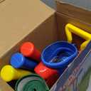 Liberry Toddler Golf Set with Putting Mat for 2 3 4 Years Old Boys Girls, Upgraded Kids Golf Cart with Unique Shoulder Strap Design, Indoor and Outdoor Golf Toys Gifts