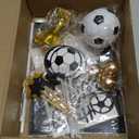 28 PCS Soccer Cake Topper Soccer Ball Player Cake Decorations for Soccer Birthday Party Sport Party Supplies