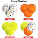 ALPI Chomp Ball - Durable Chew Toys for Dogs & Other Pets - Stimulating Dog Toys for Aggressive Chewers - Soft Dog Chews - 3-Pack, Neon Yellow