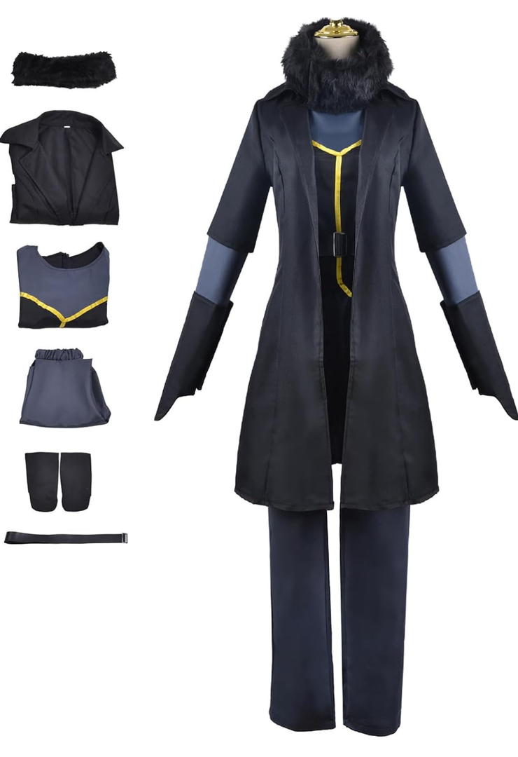 Rimuru Cosplay Uniform Anime Black Costume Suit for Halloween Carnival, Size M