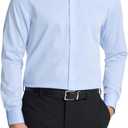 Calvin Klein Men's Regular Fit Non Iron Herringbone Button-Down Shirt (White, M)