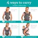 The Infantino Flip 4-in-1 Convertible Baby Carrier & Crossbody Diaper Bag - Grow-with-Me Carrier with Attachable Crossbody Diaper Bag, Black and Gold, 2-Piece Set