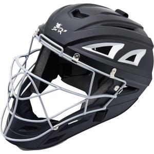 Baseball Catchers Helmet Matte (Black,GR) (Small)