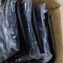 Amazon Basics Sturdy Foldable Plastic Chair, Portable, 350-Pound Capacity, Black, 6-Pack