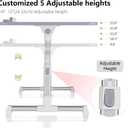 Adjustable Laptop Table with Cooling Fan - Desk for Working, Reading, Writing, Drawing and Eating in Bed, Sofa, Floor, Couch