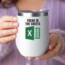 KAIRA Funny Tumbler Accountant Gifts for Women FREAK IN THE Tumbler Gifts for Coworkers 12 oz Cup Coffee Mug(Gift Box)