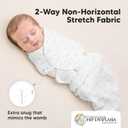 3-Pack Organic Baby Swaddle Sleep Sacks - Swaddles for Newborns, Infant 0-3 Months, Baby Girls, Boys, Soft & Snug Newborn Sleep Sack, Nursery Swaddling Blankets (Bunnies, XS)