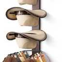 HYDERMUS Cowboy Hat Holder Rustic Wood Arrow Design Hat Organizer 4 Pieces Cowboy Hat Rack Western Decor Hat Storage Hanger for Display and Organization Walnut