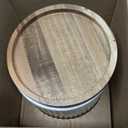 DOWAN 360 Rotating Extra Large Cooking Utensil Holder, 7.6" Kitchen Utensil Holder for Countertop, Utensil Crock for Farmhouse Kitchen Decor, Ceramic Stable Utensil Caddy, White Stripes