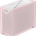 Sinboun Hanging File Organizer Letter-Size File Holder Filing Box Includes 5 Hanging Folders - Metal Mesh Magazine Letter Storage Cabinets File Cart for Office Home School, No Assembly Required Pink