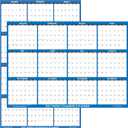 24" x 36" SwiftGlimpse 2027 Wall Calendar Erasable Large Wet & Dry Erase Laminated 12 Month Annual Yearly Wall Planner, Reversible, Horizontal/Vertical, Dark Blue