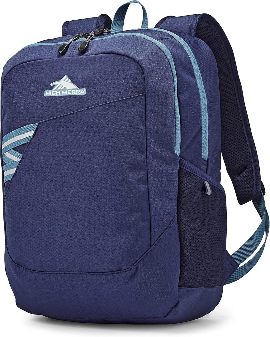 High Sierra Essential Backpack, Laptop Bookbag for Travel, Work, or School, Graphite Blue, One Size