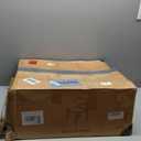 Kitchen Dining Chairs Set of 2 Modern Soft Linen Farmhouse Dining Room Chair with Metal Legs, Beige/Walnut