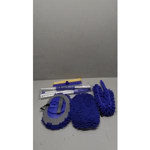 Wontolf 62'' Car Wash Brush With Long Handle - Chenille Microfiber Mop Mitt, Cleaning Kit, Windshield Window Squeegee, Duster, RV, Truck, Boat