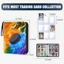 HESTECH Hockey Card Binder 9 Pocket with 50 Removable Sleeves, Collectible Trading Card Albums Display Storage Organizer Fits 900 Card, Sports Card Holder for Collectors Boys and Girls Gift