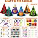 234 PCS Halloween Party Favors for Kids,24 Pack Witch Hat Goodie Bags Prefilled Halloween Toys for Trick or Treat Toy for Kids Halloween Gifts Boys Girls Toys Classroom Prizes Party Supplies