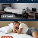 3 Inch Twin XL Memory Foam Mattress Topper with Cooling Cover - Dorm Room
Cooling Gel Infused Bed Topper, Soft Ventilated Mattress Pad for Pressure Relief & Pain-Free Sleep, CertiPUR-US & Oeko-TEX