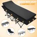 CYMULA Camping Cot Mattress 2in Memory Foam Sleeping Pad,Soft Warm Non-Slip Camping Mattress Topper with Retaining for Adults,Portable Roll up Pad for Travelonly Mattress